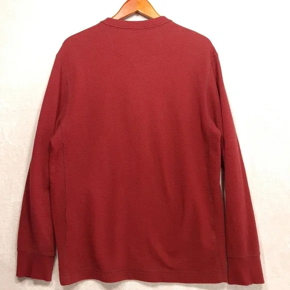 Eddie Bauer Outdoor Mens Henley Thermal Sweat Shirt Sz.Large/Burgundy/NWOT!! - Picture 6 of 10